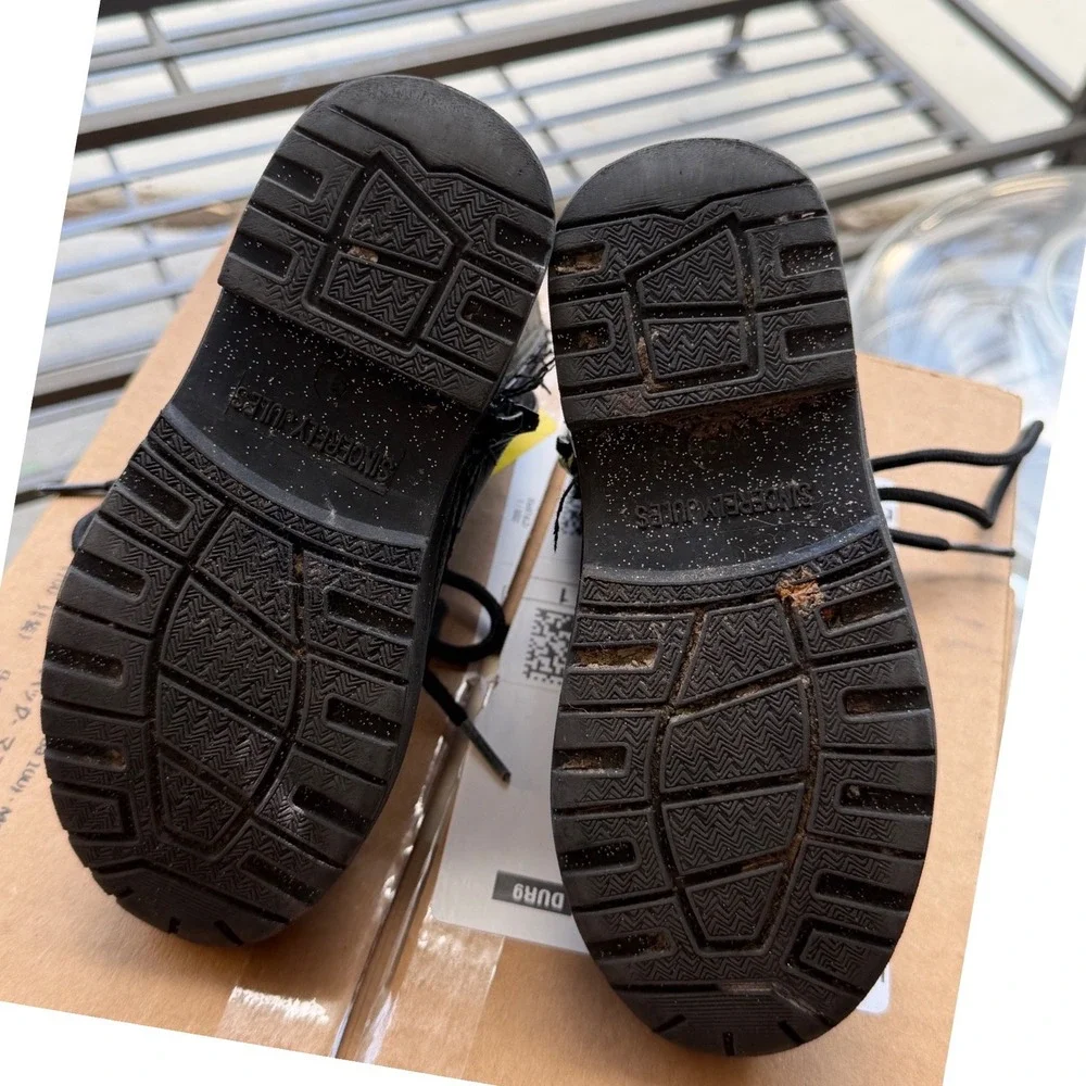 Sincerely Jules Combat Glitter Boots Kids Size 9 Black